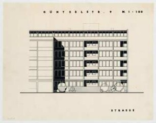 Wohnhäuser Prinzregentenstraße 8 / Güntzelstraße 9, Berlin-Wilmersdorf: Ansicht 1:100