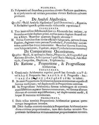 De Comparatione Quantitatum.