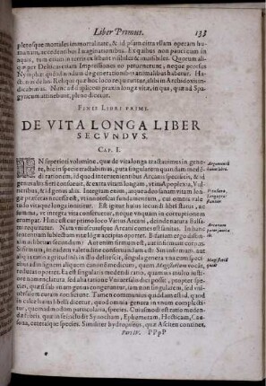 De Vita Longa Liber Secundus