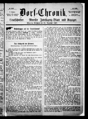 Dorf-Chronik. 1858-1867