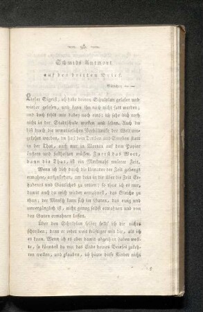 Schmids Antwort auf den dritten Brief.