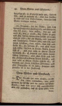 Vom Willen und Verstand