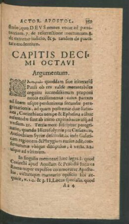Capitis Decimi Octavi.