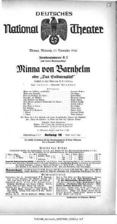 Minna von Barnhelm oder "Das Soldatenglück"