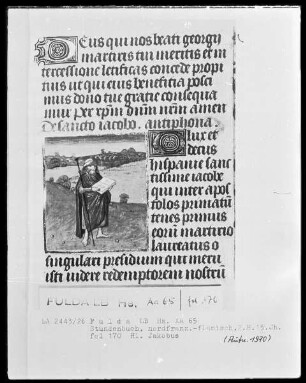 Stundenbuch, ad usum Romanum — Der heilige Jakobus, Folio 170recto
