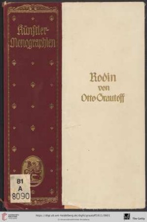 Band 93: Künstler-Monographien: Rodin