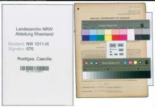 Entnazifizierung Caecilie Roettges , geb. 09.10.1894 (Einzelhandel)