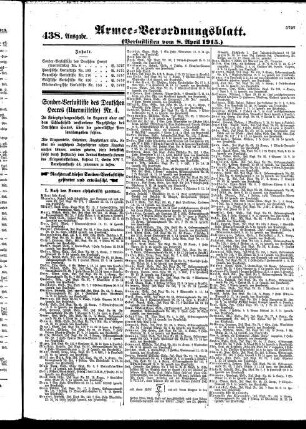 438.Ausgabe. Donnerstag, 8. April 1915