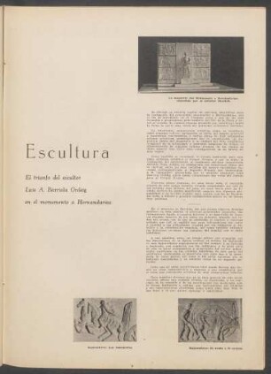 Escultura : El triunfo del escultor Luis A. Barriola Orteig en el monumento a Hernandarias