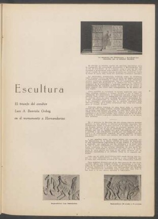 Escultura : El triunfo del escultor Luis A. Barriola Orteig en el monumento a Hernandarias