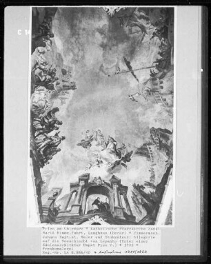 Allegorie auf die Seeschlacht von Lepanto (Unter einer Säulenarchitktur Papst Pius V.)