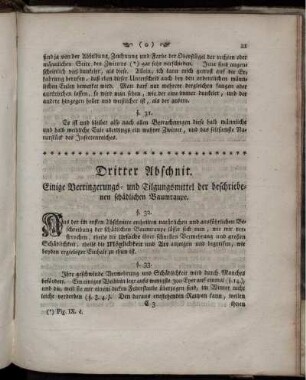 Dritter Abschnitt. Einige Verringerungs - und Tilgungsmittel der beschriebenen schädlichen Baumraupe.