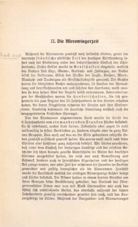 II. Die Merowingerzeit