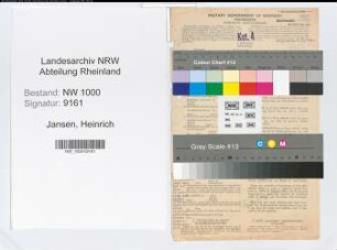 Entnazifizierung Heinrich Jansen, geb. 16.01.1901 (Regierungsinspektor)