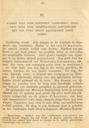 III. Waarin vele oude kennissen voorkomen, benevens eene zeer merkwaardige goevernante met nog twee nieuw aangekomen jonge dames