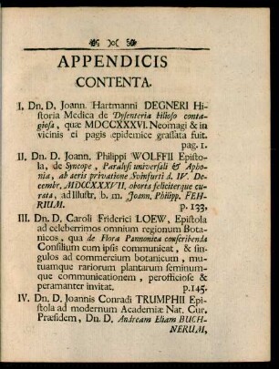 Appendicis Contenta