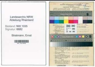 Entnazifizierung Ernst Stratmann , geb. 07.05.1889 (Steiger)