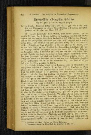 Ausgewählte pädagogische Schriften