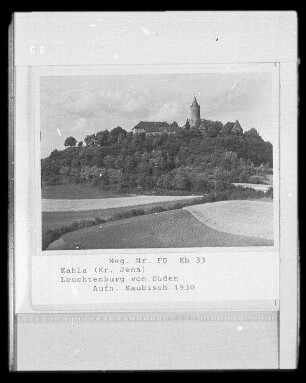 Seitenroda. Leuchtenburg (um 1200, 1446/1455). Ansicht von Süden