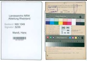 Entnazifizierung Hans Mandt , geb. 18.05.1904 (Ingenieur)