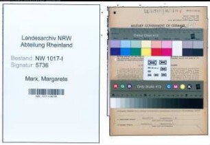 Entnazifizierung Margarete Marx , geb. 22.04.1888 (Bibliothekarin)