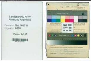 Entnazifizierung Adolf Pleiss , geb. 29.07.1900 (Kaufmann)