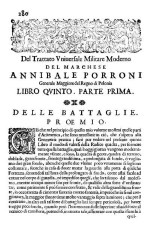 Libro Qvinto. Delle Battaglie.