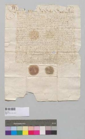 Abt Honoratus, Prior Valentinianus, Subprior Johannes und der Konvent von Kloster Seeon verleihen das Weiss Gut in Stollnkirchen in der Grafschaft Haag nach dem Tod des bisherigen Besitzers Hans Braun an Wolf Strasser von Wampeltsham zu Freistift. S1: Abt Honoratus v. Kloster Seeon, S2: Konvent v. Kloster Seeon