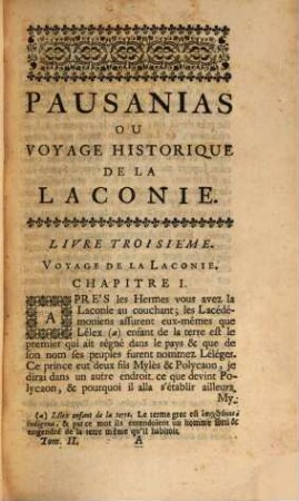 Pausanias, Ou Voyage Historique De La Grece, 2
