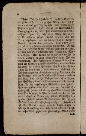 Meine werthen Zuhörer!