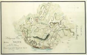 WHK 31 Krieg mit Frankreich 1792-1805: Plan der Belagerung der Festung Mainz, 1793