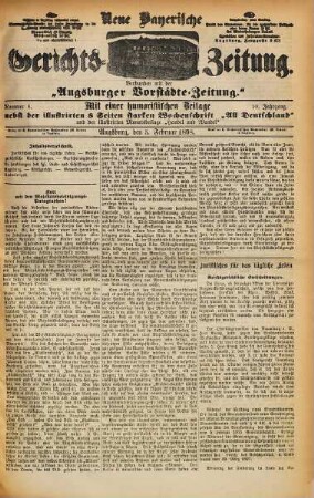 Neue bayerische Gerichts-Zeitung. 1898 = Jg. 10