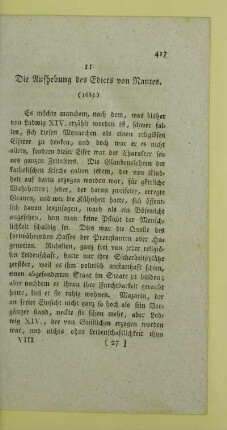 11. Die Aufhebung des Edicts von Nantes. (1685.)