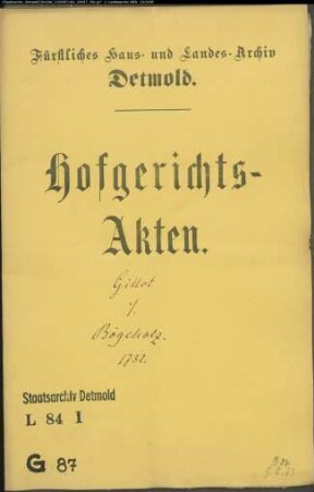 Gillot, Notar gegen Bögeholz im Spork - Schuldforderung