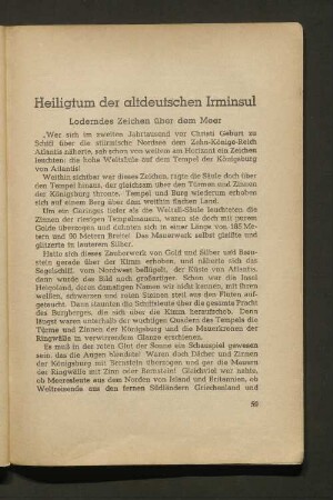 Heiligtum der altdeutschen Irminsul