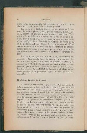 El régimen jurídico de la tierra