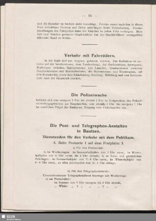 Die Post- und Telegraphen-Anstalten in Bautzen
