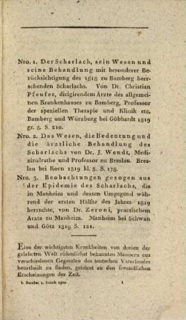 Historisch-kritische Zeitschrift der neuesten teutschen Medicin und Chirurgie : eine Quartalschr., bearb. von e. Gesellschaft gelehrter u. praktischer Ärzte. 1. 1821, 1