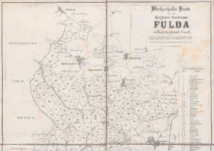 Wirthschaftskarte von der Königlichen Oberförsterei Fulda im Regierungsbezirk Cassel.