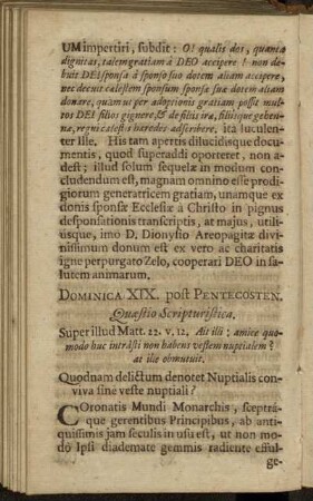 Dominica XIX. post Pentecosten. Dominica XXIV. post Pentecosten.