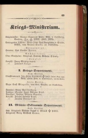 Kriegs=Ministerium