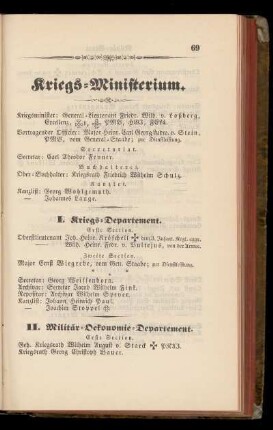 Kriegs=Ministerium