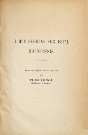Liber regulae ecclesiae Haugensis