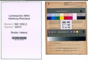 Entnazifizierung Helene Breder, geb. 03.10.1903 (Verkaeuferin)