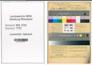 Entnazifizierung Heinrich Loevenich , geb. 11.05.1907 (Chemotechniker)