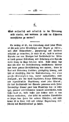 Sind nehmlich und nämlich in der Bedeutung nicht einerley, und verdienen sie nicht im Schreiben unterschieden zu werden?