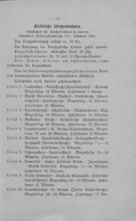 Elektrische Straßenbahnen.