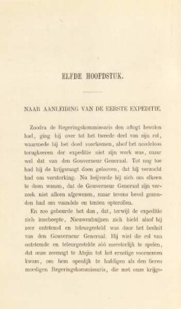 Elfde hoofdstuk. Naar aanleiding van de eerste expeditie