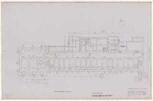Evangelisches Diakonissenkrankenhaus Bethanien, Berlin-Kreuzberg Umbau. Hauptgebäude: Kellergeschoss 1:100 (Lichtpause von Inv.Nr. 36593)
