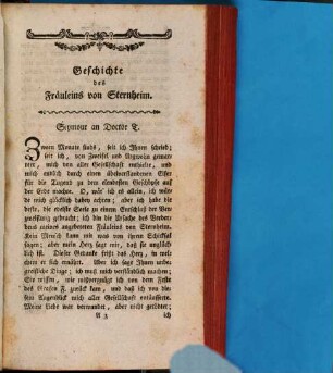 Geschichte der Fräulein von Sternheim, 2